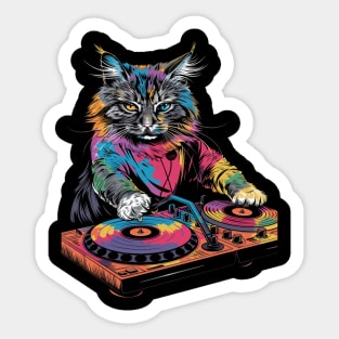 Cat DJ Transition Sticker